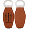 Happy Birthday Leather Bar Bottle Opener - Front and Back (single sided)