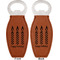 Happy Birthday Leather Bar Bottle Opener - Front and Back