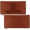 Happy Birthday Leather Checkbook Holder Front and Back Single Sided - Apvl