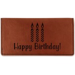 Happy Birthday Leatherette Checkbook Holder (Personalized)