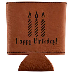 Happy Birthday Leatherette Can Sleeve (Personalized)