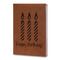 Happy Birthday Leatherette Journal - Large - Double Sided (Personalized)