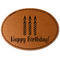 Happy Birthday Leatherette Patches - Oval