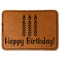 Happy Birthday Faux Leather Iron On Patch - Rectangle (Personalized)