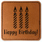 Happy Birthday Leatherette Patches - Square