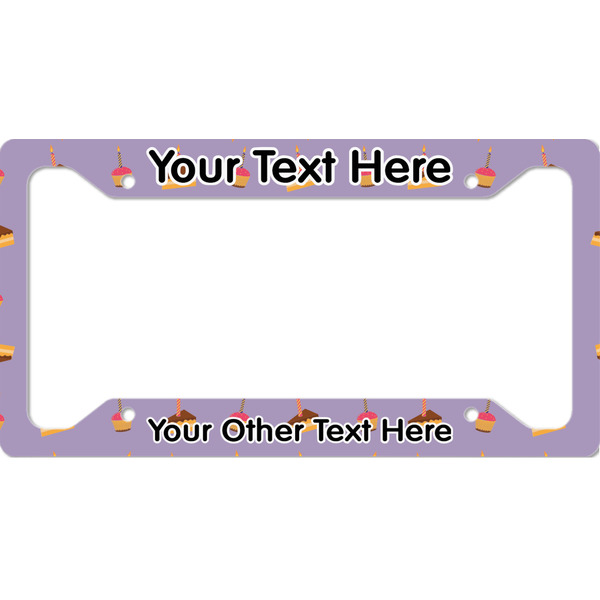 Custom Happy Birthday License Plate Frame - Style A (Personalized)