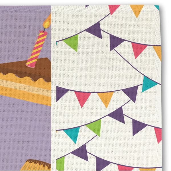 Happy Birthday Linen Placemat - DETAIL