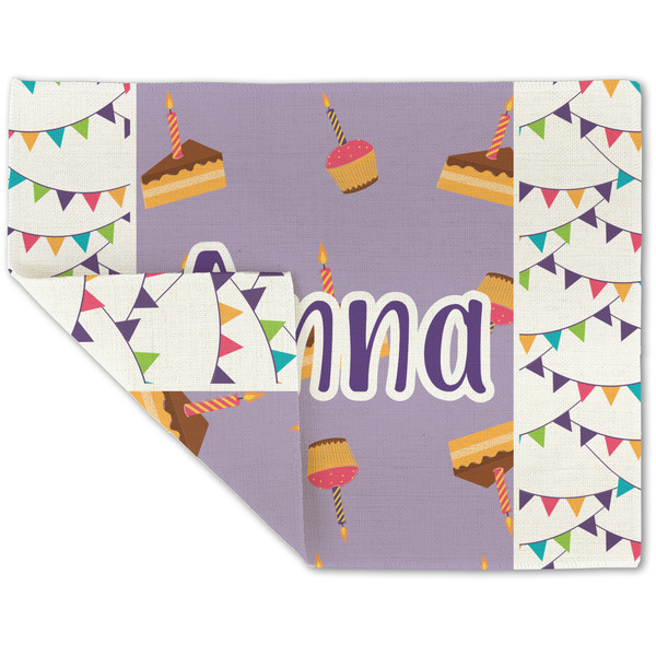 Happy Birthday Linen Placemat - Folded Corner (double side)