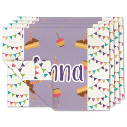 Happy Birthday Linen Placemat w/ Name or Text