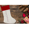 Happy Birthday Linen Stocking w/Red Cuff - Flat Lay (LIFESTYLE)