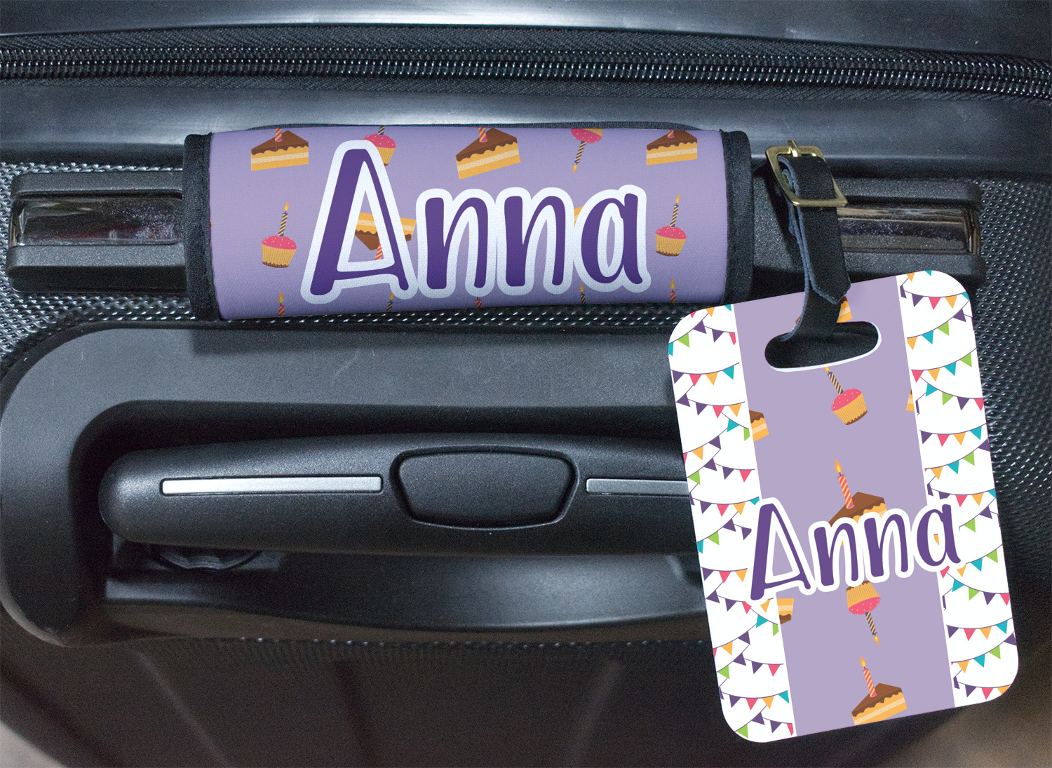 Happy Birthday Metal Luggage Tag w/ Name or Text YouCustomizeIt