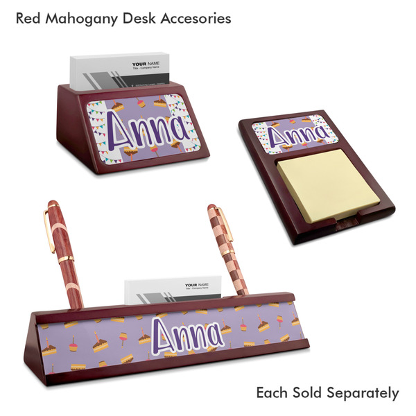 Happy Birthday Mahogany Desk Accessories