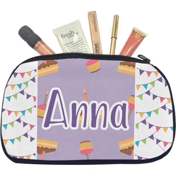 Custom Happy Birthday Makeup / Cosmetic Bag - Medium (Personalized)