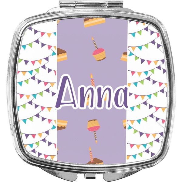 Custom Happy Birthday Compact Makeup Mirror (Personalized)