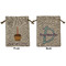 Happy Birthday Medium Burlap Gift Bag - Front & Back (Personalized)