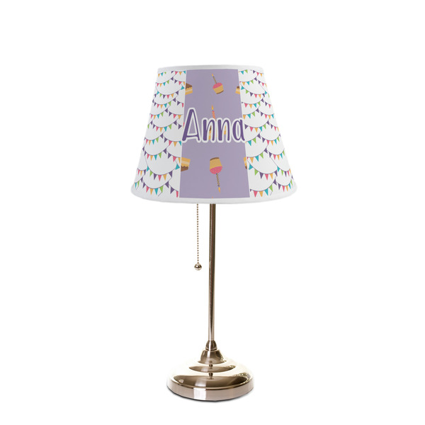 Happy Birthday Poly Film Empire Lampshade - On Stand