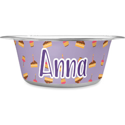 Happy Birthday Stainless Steel Dog Bowl - Small (Personalized)