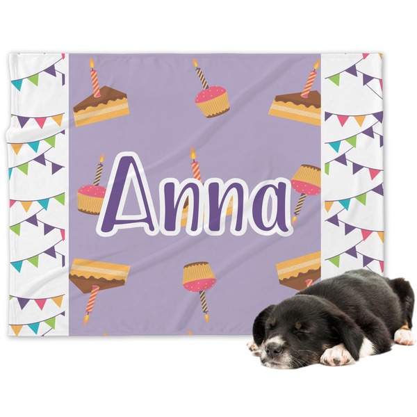 Custom Happy Birthday Dog Blanket - Large (Personalized)