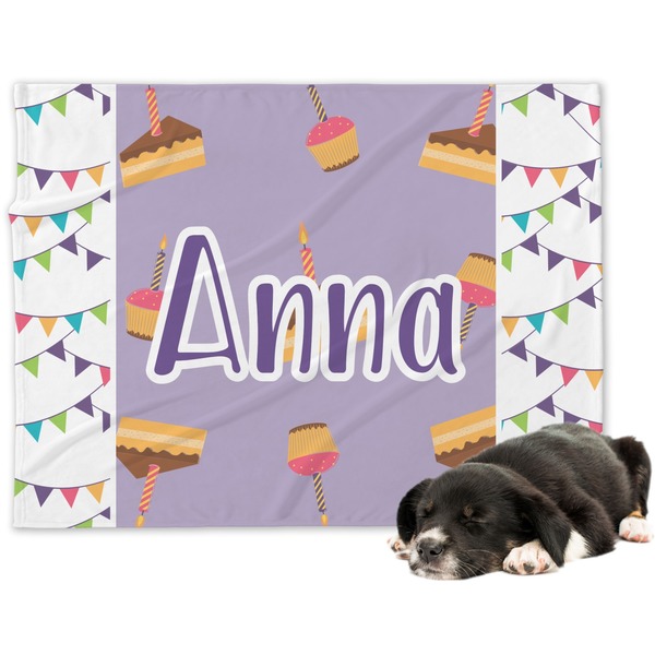 Custom Happy Birthday Dog Blanket - Regular (Personalized)