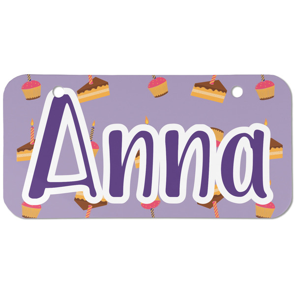 Happy Birthday Mini Bicycle License Plate - Two Holes