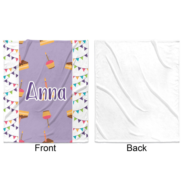Happy Birthday Minky Blanket - 50"x60" - Single Sided - Front & Back