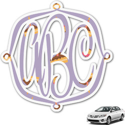 Happy Birthday Monogram Car Decal (Personalized)