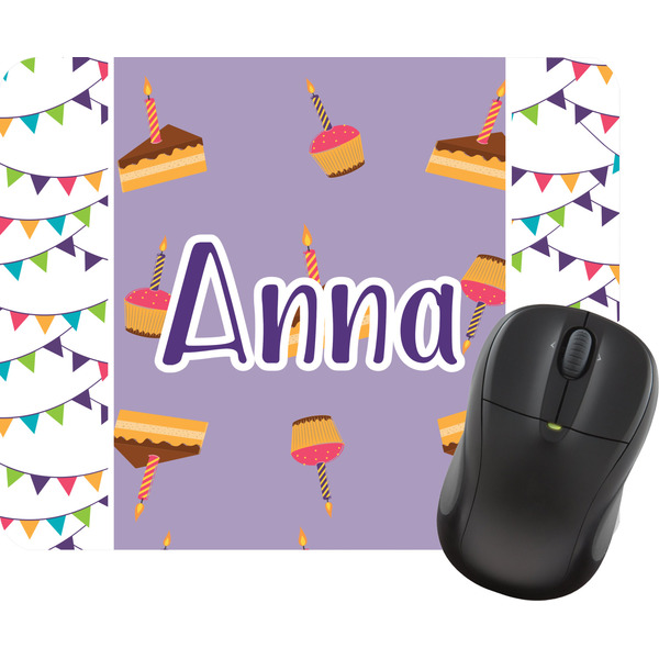 Custom Happy Birthday Rectangular Mouse Pad (Personalized)
