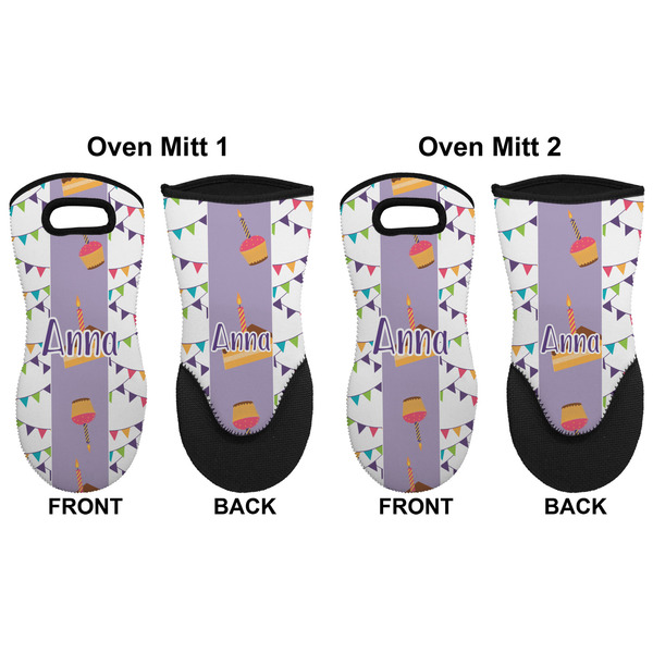 Happy Birthday Neoprene Oven Mitt - Set of 2 - Approval