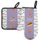 Happy Birthday Left Oven Mitt & Pot Holder Set w/ Name or Text