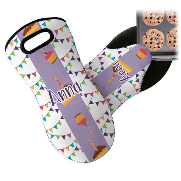 Happy Birthday Neoprene Oven Mitt