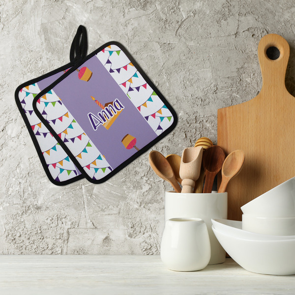 Happy Birthday Neoprene Pot Holder - Set of 2  LIFESTYLE