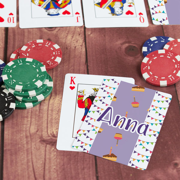 Happy Birthday On Table with Poker Chips