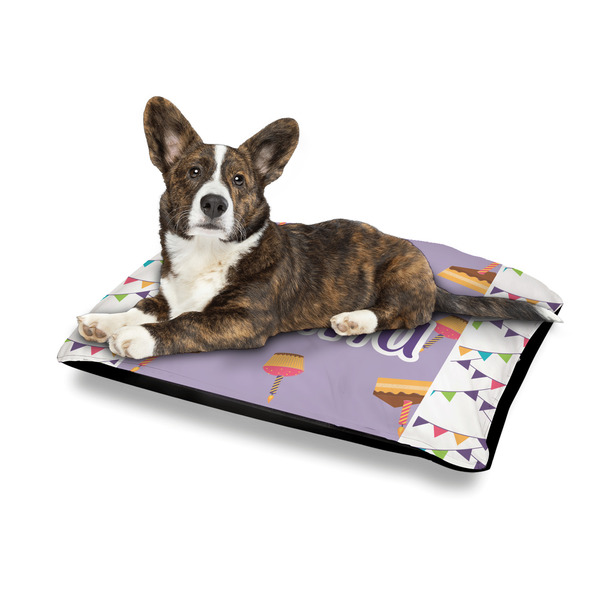 Happy Birthday Outdoor Dog Beds - Medium - IN CONTEXT