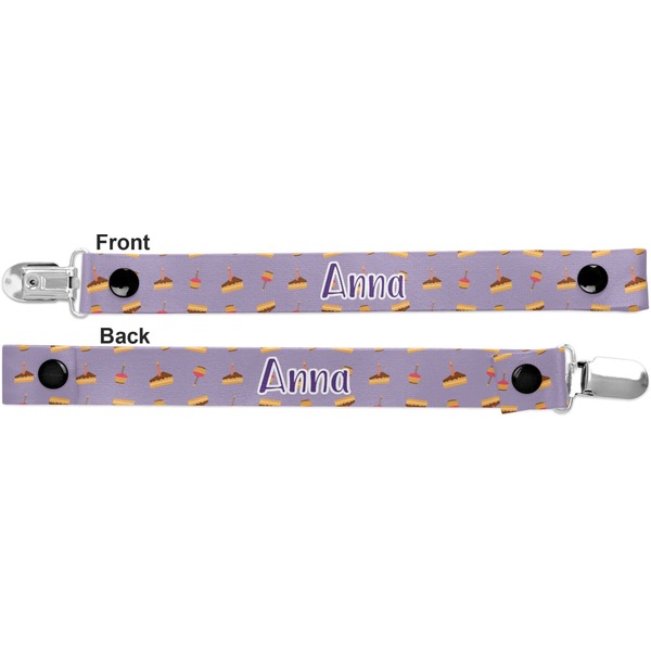 Happy Birthday Pacifier Clip - Front and Back