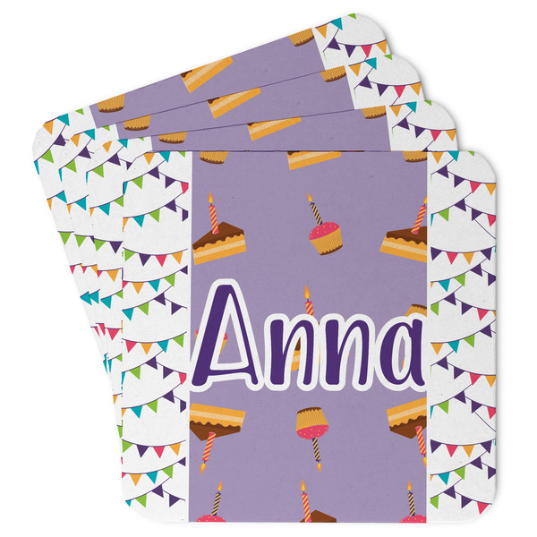 Custom Happy Birthday Paper Coasters (Personalized)
