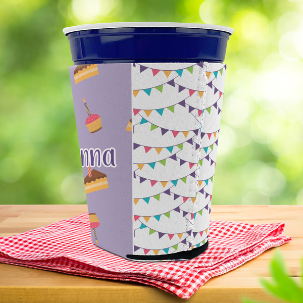 Happy Birthday Party Cup Sleeves - with bottom - Lifestyle