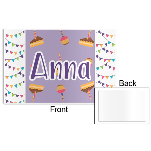 Happy Birthday Disposable Paper Placemat - Front & Back