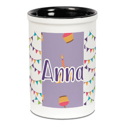 Happy Birthday Ceramic Pencil Holders - Black