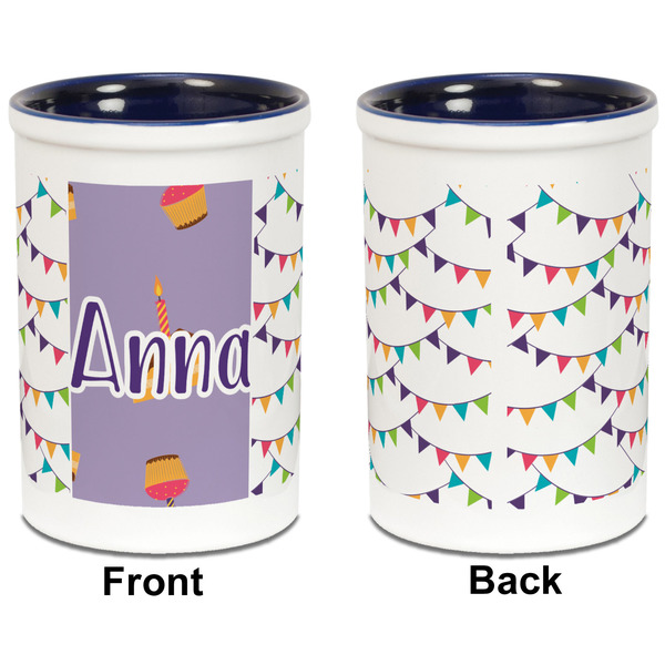 Happy Birthday Pencil Holder - Blue - approval