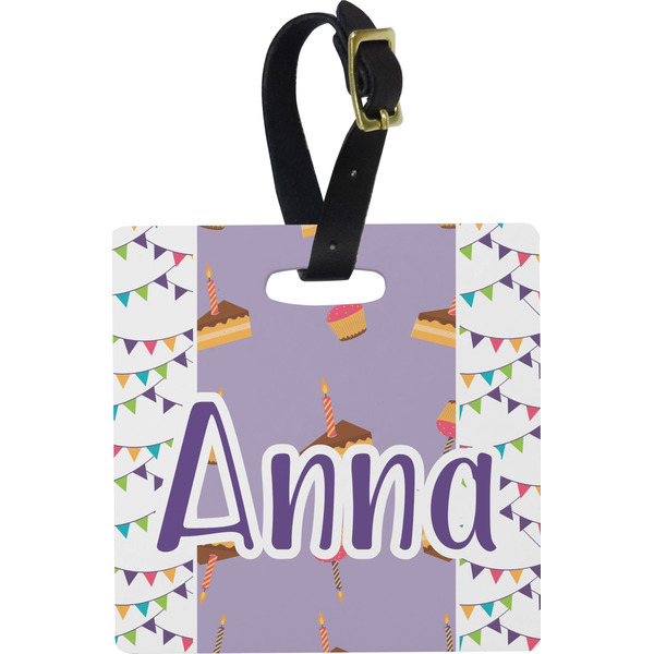 Happy Birthday Personalized Square Luggage Tag