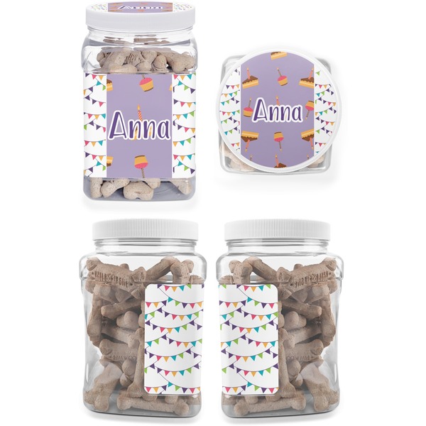 Happy Birthday Pet Treat Jar - Multiple Angles