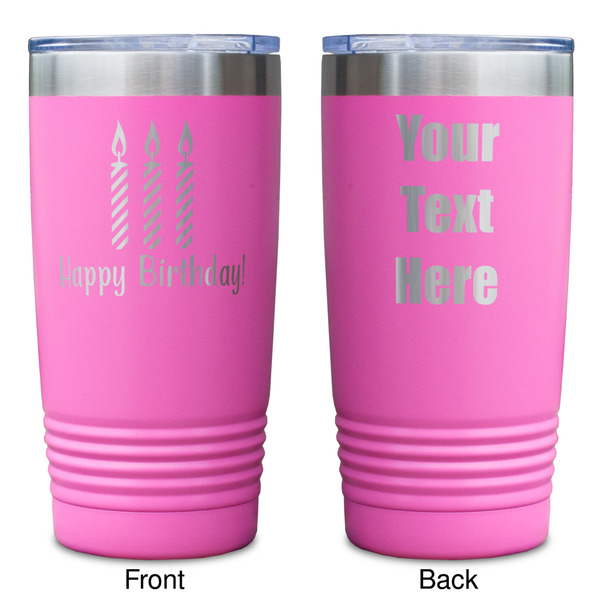 Happy Birthday Pink Polar Camel Tumbler - 20oz - Double Sided - Approval