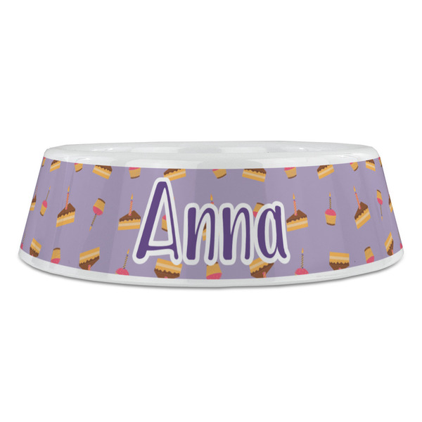 Happy Birthday Plastic Pet Bowls - Large - FRONT