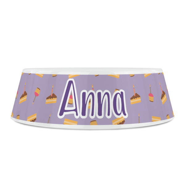 Happy Birthday Plastic Pet Bowls - Small - FRONT