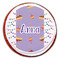 Happy Birthday Printed Icing Circle - Large - On Cookie