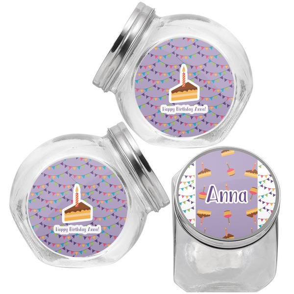 Happy Birthday Puppy Treat Jar - Top Left Right