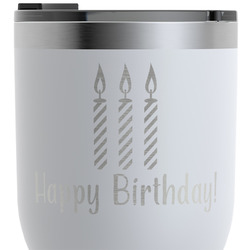 Happy Birthday RTIC Tumbler - White - Engraved Front (Personalized)