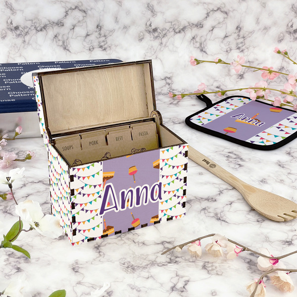 Happy Birthday Recipe Box - Full Color - In Context