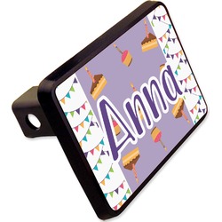 Happy Birthday Rectangular Trailer Hitch Cover - 2" (Personalized)