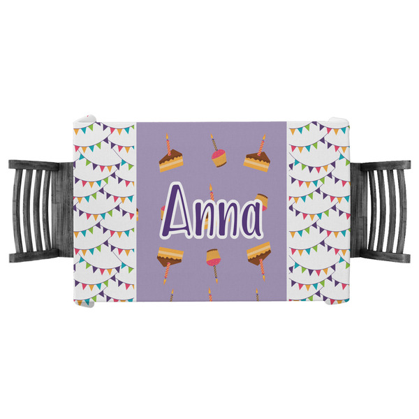 Custom Happy Birthday Tablecloth - 58"x58" (Personalized)